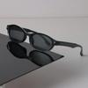 Gafas de Sol Ovaladas de Diseño Mujer Hombre Retro Negras Gafas de Sol Lujo Personalidad Gafas Espejo Pequeñas Sexys Marca