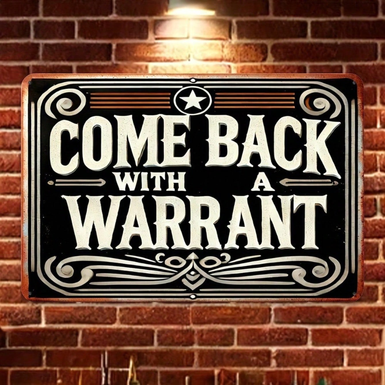 Rusted Revolution Come Back With A Search Warrant Vintage Metal Sign 8x12 Inch Rustic Retro Wall Art For Home Bar Man Cave Decor (Multicolor,TYA92634-20x30) разноцветный