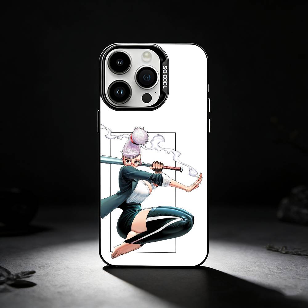 Seiko Ayase D-DandadanS Handyhülle Für iPhone 17,16,15,14,13,12,11 Plus,Pro Max,XS,Farbige silberne Handyhülle