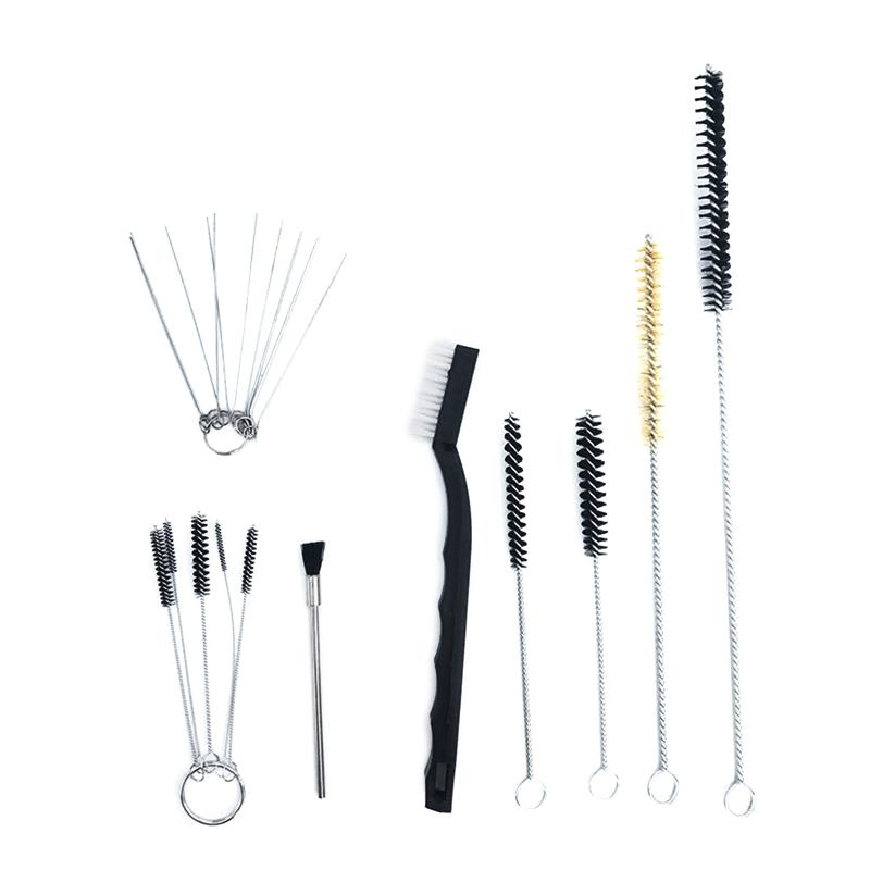 

Набор для чистки краскопульта из 17 предметов, набор игл и щеток, из нержавеющей стали, чистящие аксессуары для краскопультов, пневмоинструмент 1