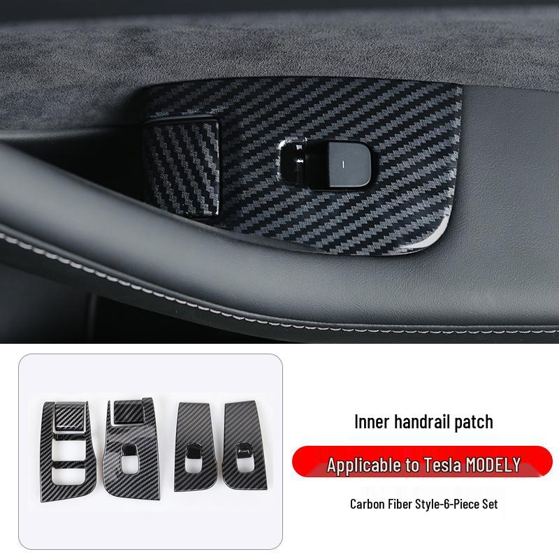 Tesla Model 3/Y Carbon Fiber Interior Console & Steering Wheel Trim