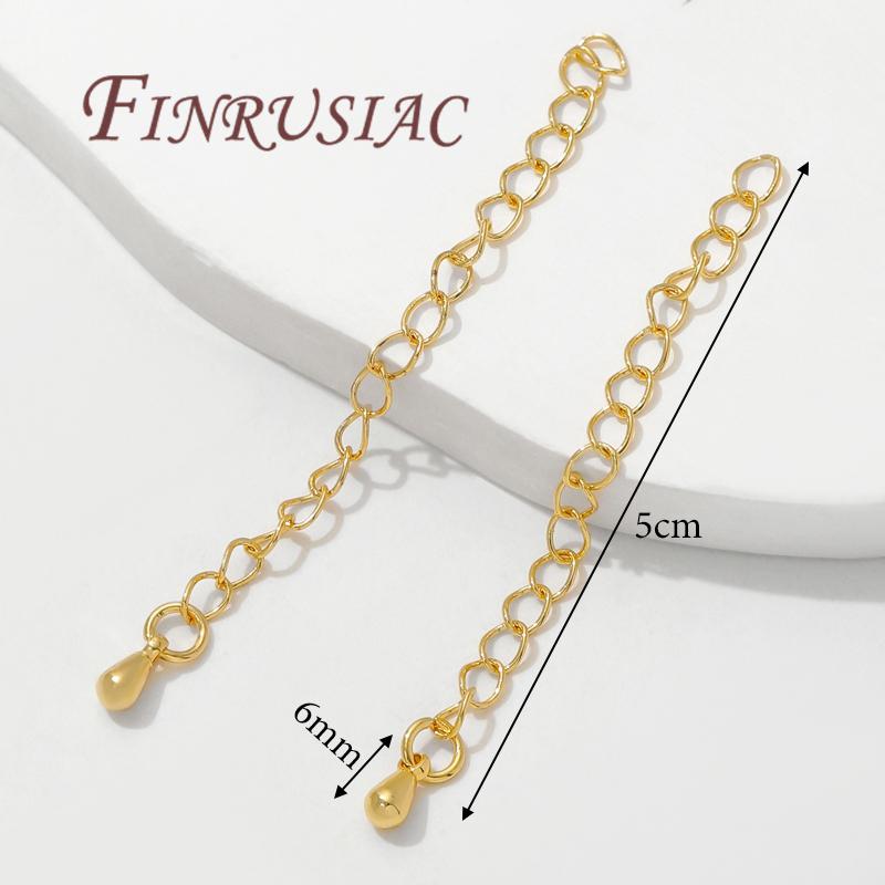 10-20pcs 18K Gold Plated 5cm Extension Chain For Jewelry Making,Necklace Extender,DIY Connectors For Bracelets Accessories
