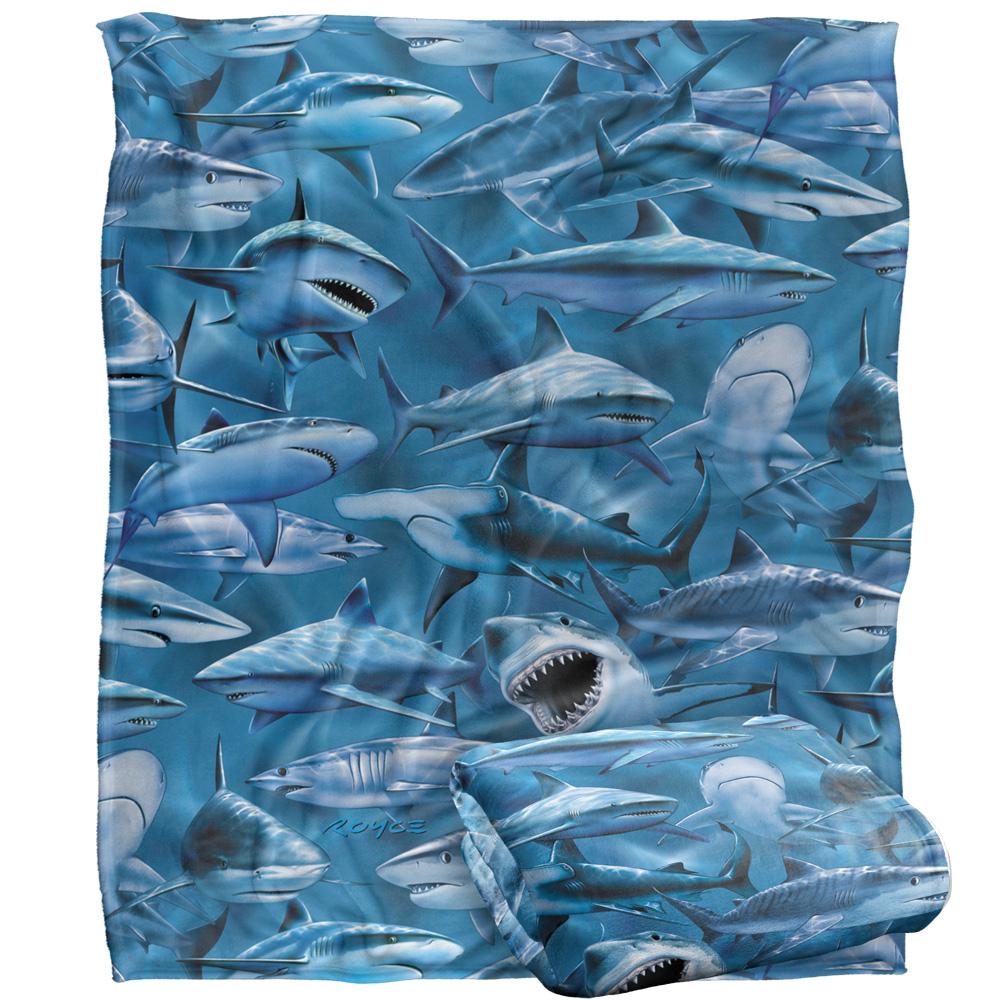 Royce McClure Attack Silky Great White Shark Supersoft Blanket