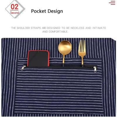 Household Kitchen Apron Antifouling Cotton Cloth Restaurant Uniform Bib Wear Resistant Work Apron for Both Men and Women
