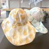 Children's Hat Summer Thin Sunshade Mesh Breathable Girls' Fisherman's Hat Large Eaves Sunscreen Women's Sun Shawl
