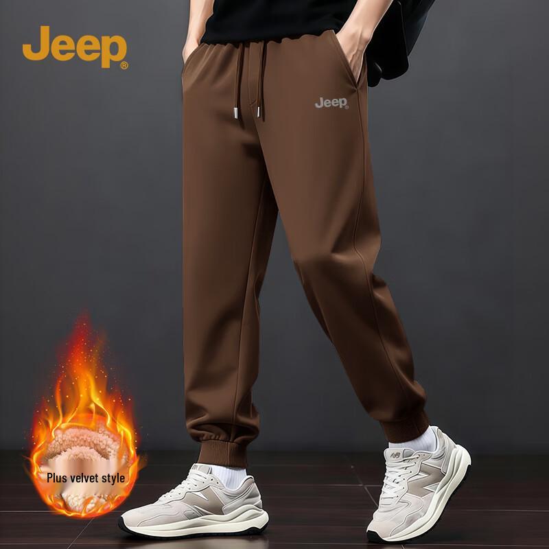 JEEP Men's Heavyweight Lamb Fleece Warm Joggers