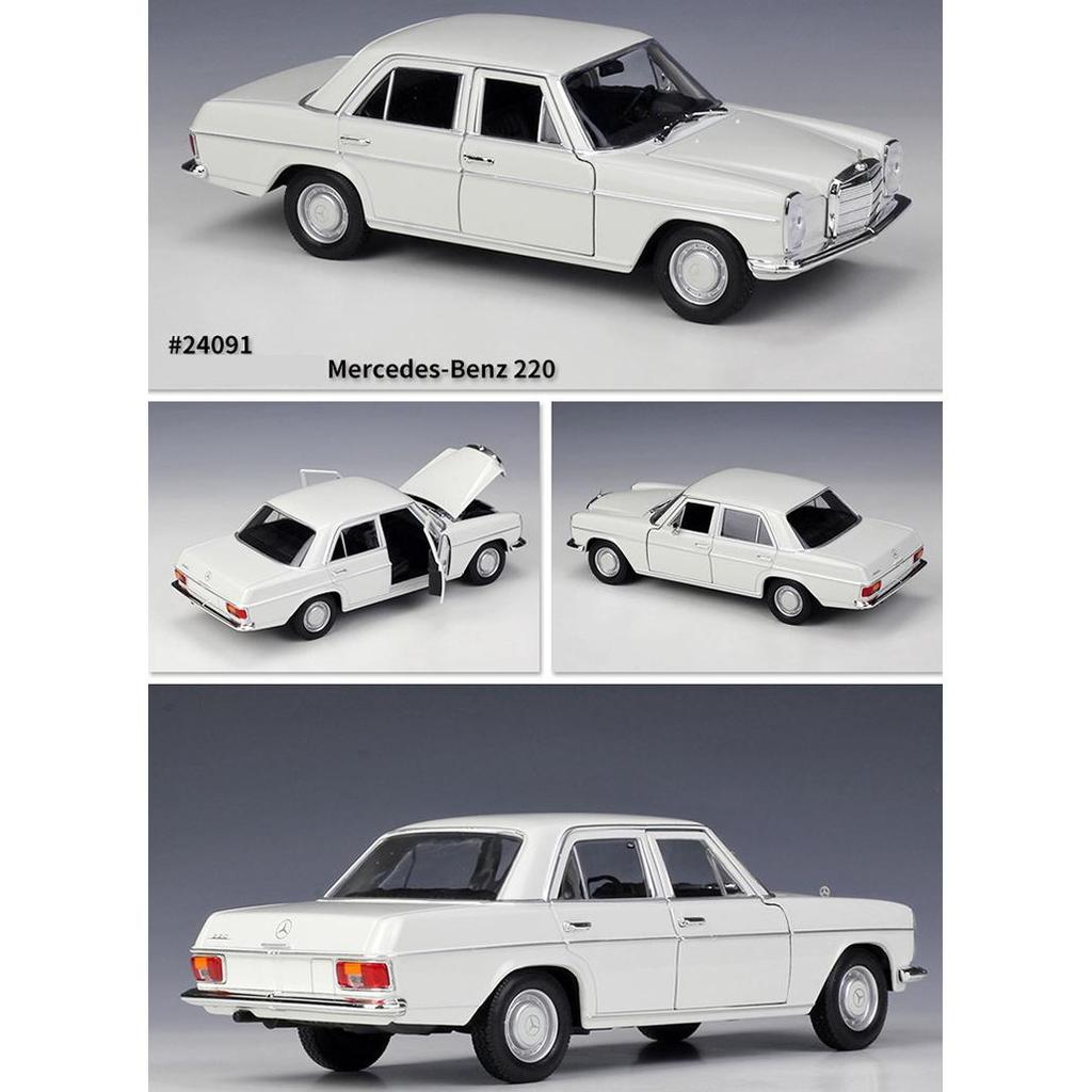 Welly 1:24 Scale Mercedes-Benz 220 Alloy Car Model Diecasts Metal Toy Vehicles Car Model High Simulation Collection Childrens Gifts