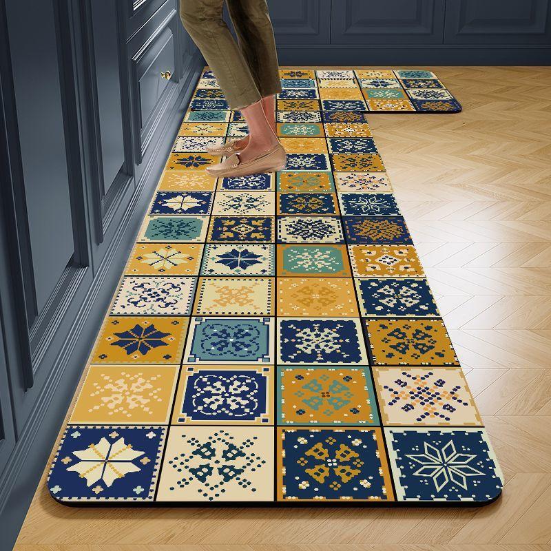 Kitchen Rugs Floor Mat Kitchen Mats Set Non-Slip Washable,Indoor Doormats Area Rugs for Kitchen Bedroom Bathroom Carpet