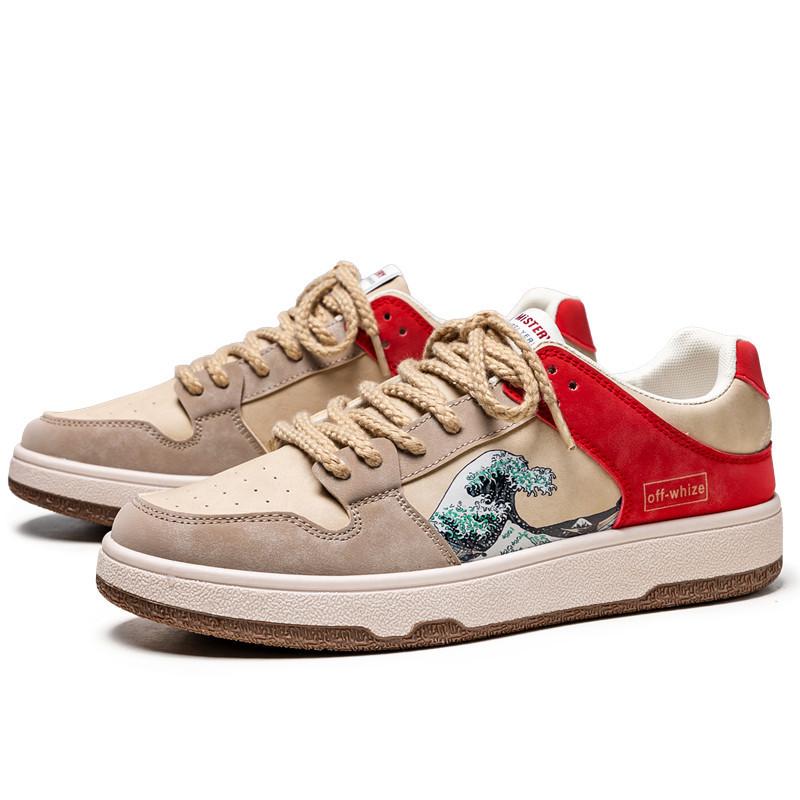 Men's Board Shoes Autumn Flat-soled Anti-odor Breathable Canvas Shoes Trendy Handsome Casual and Versatile Mesh Cloth Shoes Sports Shoes