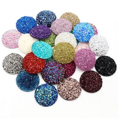 Jauni 20 gab. 20 mm Bling sveķu apaļa neregulāra virsma, plakana aizmugures kalnu kristāla rotājumi, DIY kāzu aplikācijas pogas W43