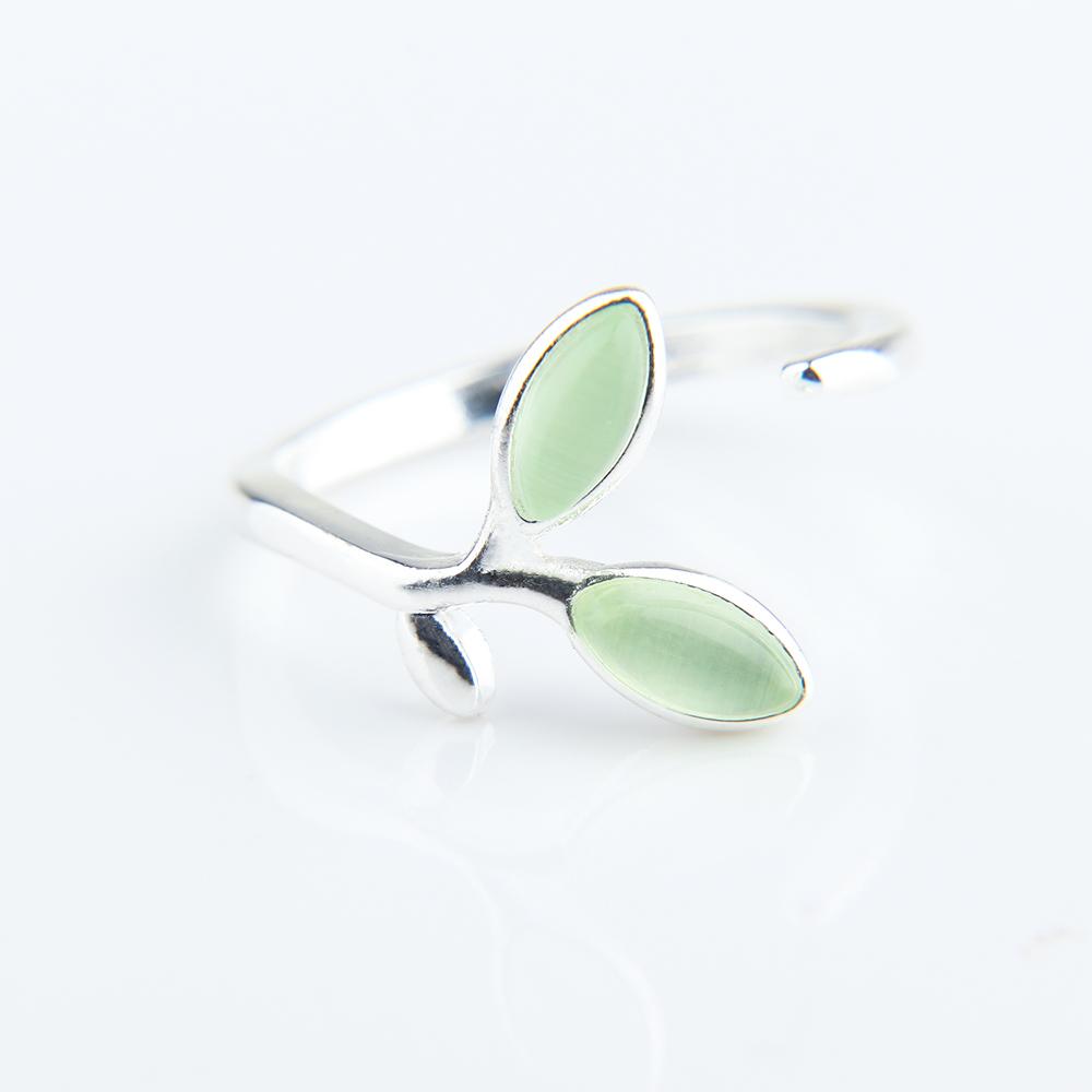 Simple Leaves Buds for Women Rings Finger Jewelry Open Rings Fashion Jewelry
