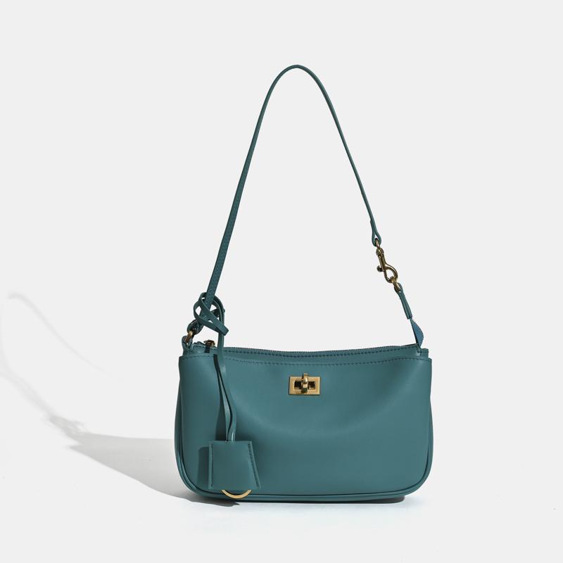 Spring  Luxury Brand Rodeo Women Shoulder Bags Fashion Black Leather Handbags Women Gold Buckle Underarm Bags Women