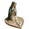 Mary Rosary Holder, Sacred Catholic Sculpture Religious Blessed Statue, Elegant Our Lady Resin Jewelry Box For Necklace Rings, Gift For Wome
