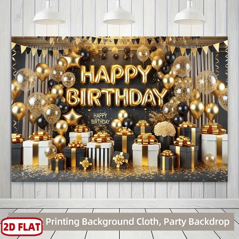 One 2D Flat Background Printed Banner, Suitable for Birthday Celebration Events, Made of Durable Fabric
