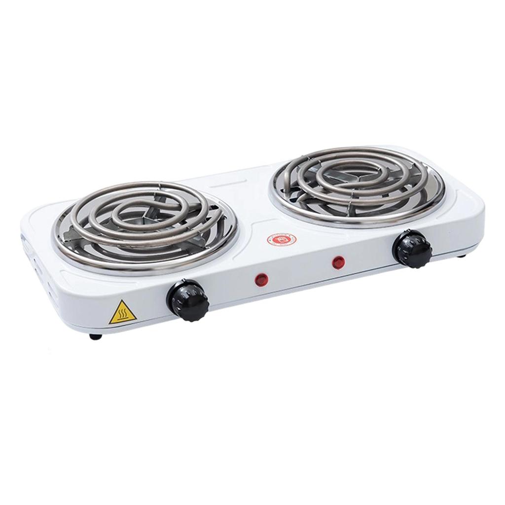 Countertop Double Burner Electric Cooking Stove for Stewing Braising Boiling Heating Tube