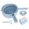 Food Shredder Chopper Multifunction Manual Vegetable Potato Grater Kitchen Utensils Blue