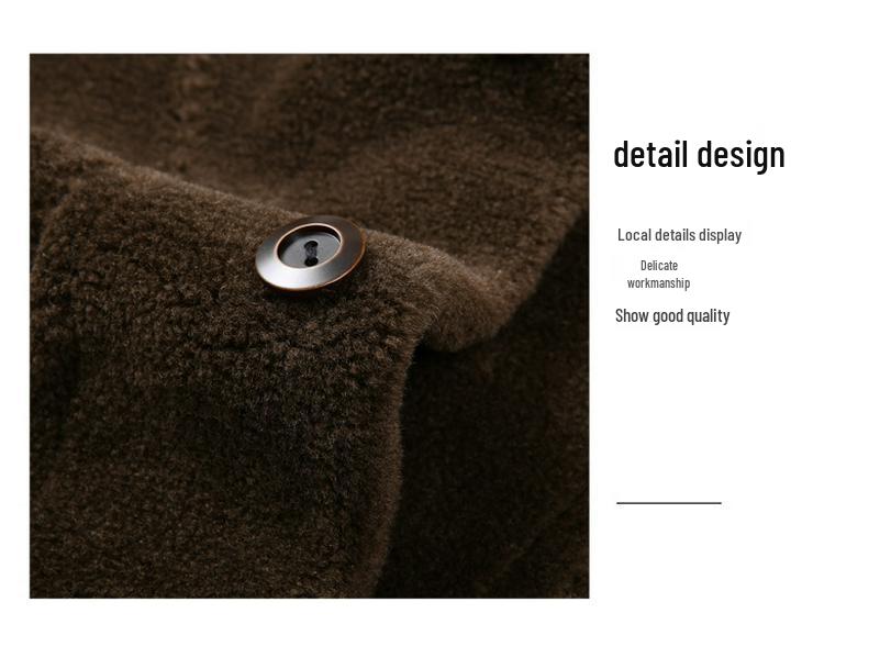 Men's Double-Sided Fur Coat - 2025 Winter Fashion for Middle-Aged Casual Wear