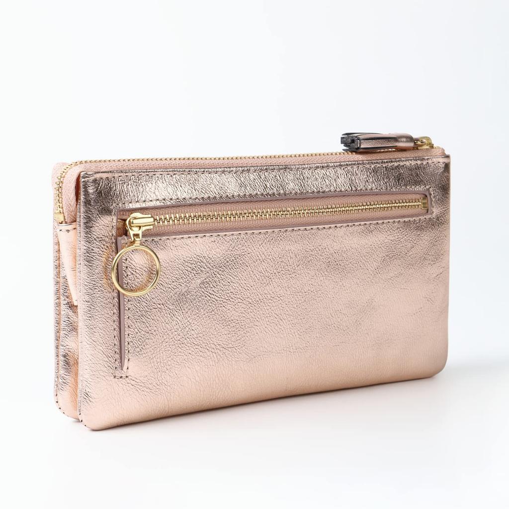 AND Seedu Genuine Leather Present Long Wallet [JULLY SHUSHU] (Pink Gold) EM-SE