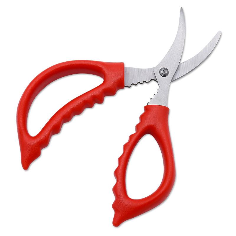 Elbow Stainless Steel Sharp Blade Kitchen Shrimp Clippers Remove Shrimp String Peel Household Seafood Scissors