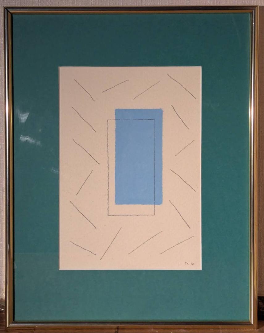

[USED] Authentic painting by Rikinosuke Kato, drawing, window, minimalist abstract painting, constructive art, W199