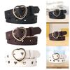 Fashion Women PU Leather Belt Clothes Accessories Heart for Pants Dress Decor
