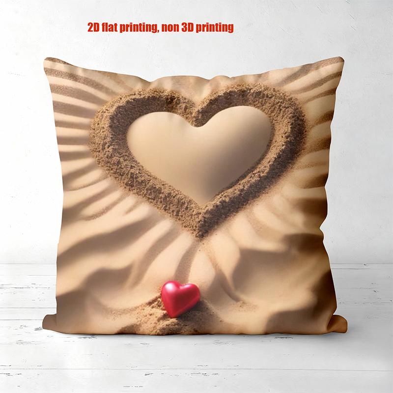 

Heart Pattern Cushions 2D Printed Love Decorative Pillow Polyester pillowcase, sofa decorative cushion cov Headboard Pillow 45x45cm