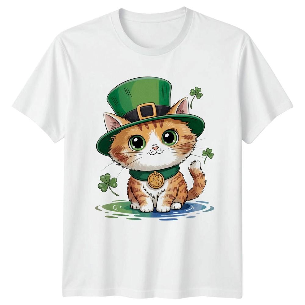Cute Kitten Wearing Green Leprechaun TShirt St Patricks Day Holiday S