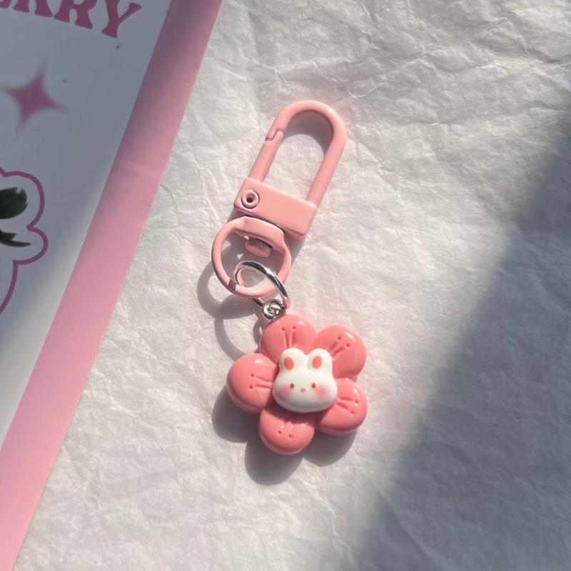 Delicate Rabbit Keychain Charm Accessory Lovely Mini Pendant Cartoon Rabbit Hangings Decoration for Fashion Individuals