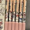6Pcs Kawaii Crayon Shin-Chan Gel Pen Quick-Drying Black Ink Writing Smooth Soft Grip Pen Cute Student Stationery Office Supplies