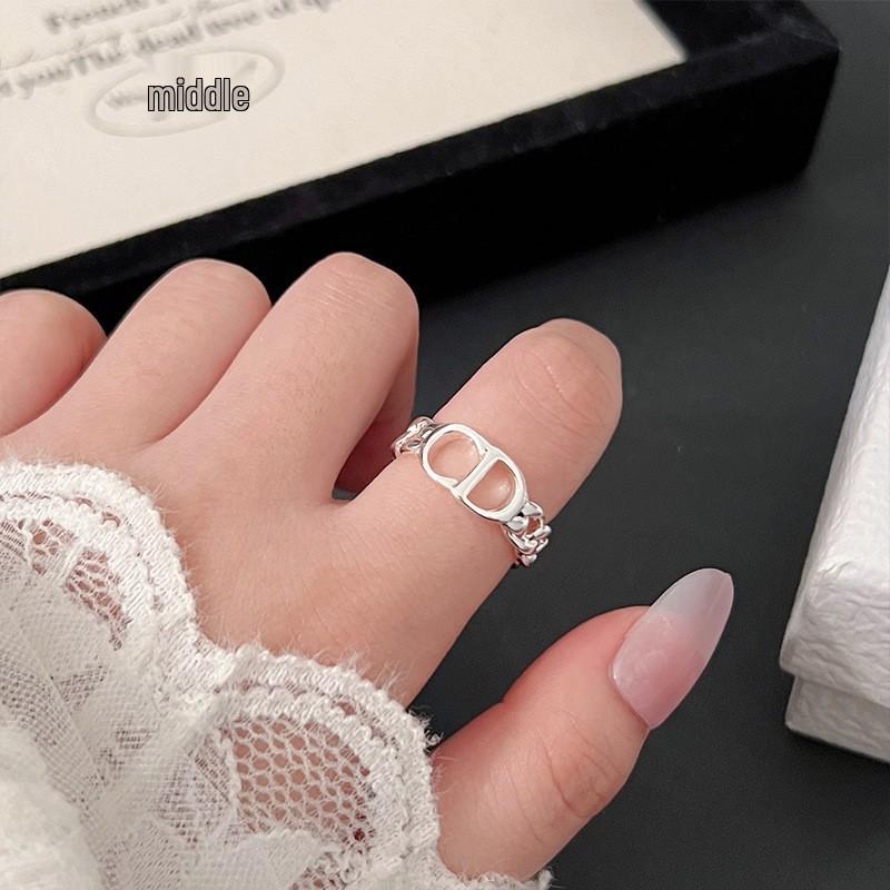 Korean Style Irregular 925 Sterling Silver Women's Versatile Ring, Non-Fading Niche Ins Design