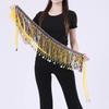 Shiny Sequins Tassel Belly Dance Hip Scarf Waist Belt Wrap Skirt For Halloween Cosplay Party Dance Costume
