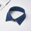 Fake Collar Detachable Denim Collar Wrist Cuffs Set Women Lightweight Dress Shirt Fake Collar Clothing Accessory