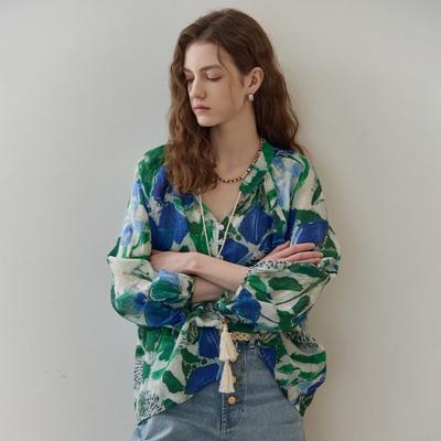 Ethnic Tropical Bohemian Linen Blouse Ze07qb032nh