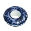 Blau-Weißes Porzellan Tablett Runde Donut Deckel Unterlage Teetassen Tablett Palette Chinesischer Retro Stil Heimdeko Zubehör