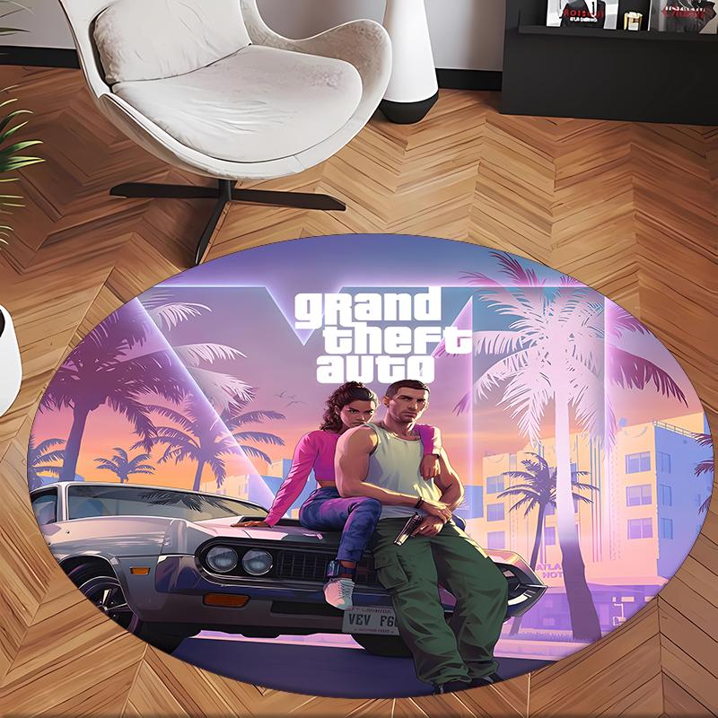 Grand Theft Auto (1) Covor Rotund de Birou Covor Decorativ de Podea pentru Birou Dormitor Sufragerie și Spațiu de Acasă