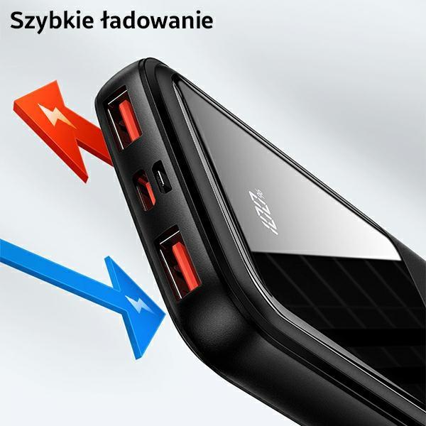 Usams Powerbank Pb58 10000Mah 22.5Wqc3.0+Pd Fast Charge Czarny/Black 10Kcd16101 (Us-Cd161)