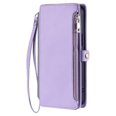 Zipper Cards Solt Wallet Leather Case For Xiaomi Redmi Note 15 Pro Plus 14 13 12 11 Hand Strap Pocket Shockproof Bag Stand Cover