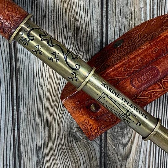 Nautical Solid Brass Spyglass Telescope Nautical Pirate Spyglass Scope/ Gift for Her
