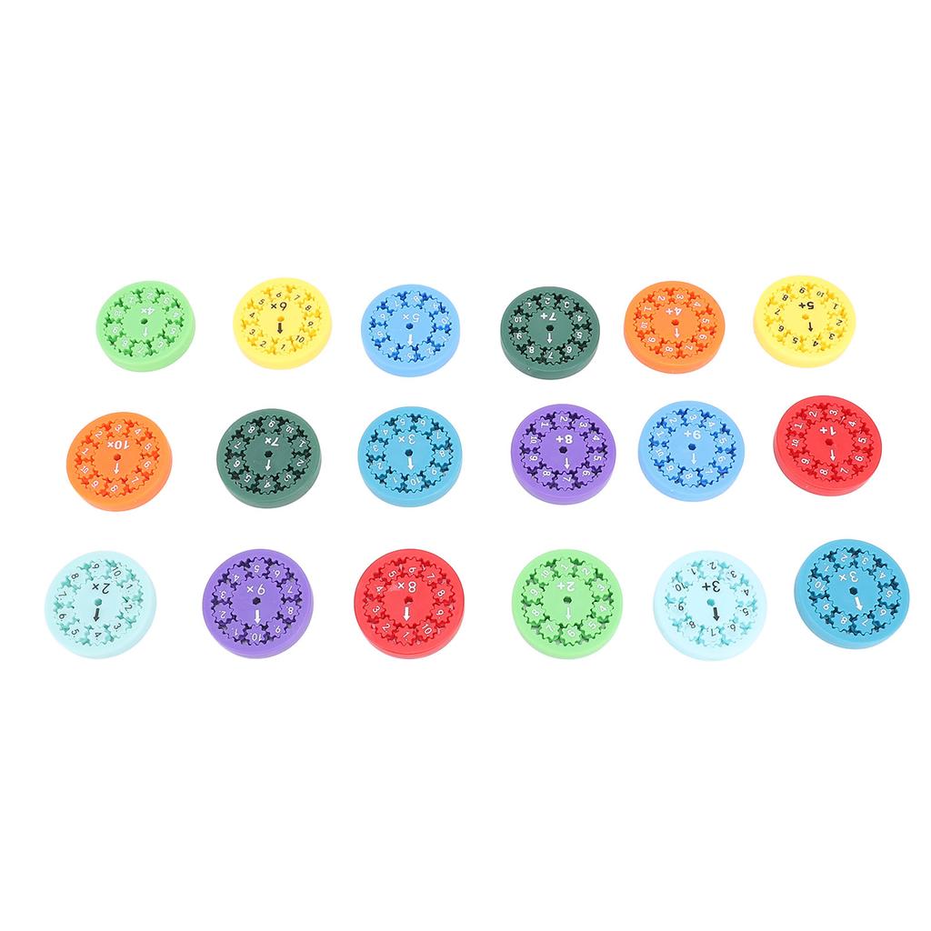 18PCS Math Fact Fidget Toy PC Multiplication and Division Math Learning Educational Toy for Kids