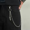 Silver Star Pendant Pants Chain | Edgy Streetwear Waist Chain For Jeans & Casual Outfits