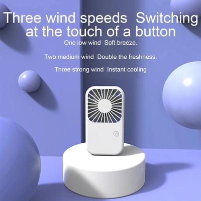 Kompakt Mini Fan Şarj Edilebilir Stand Küçük Cep Fanı Üç Rüzgar Hızı Güçlü Menzil Uzun Ömürlü Fan