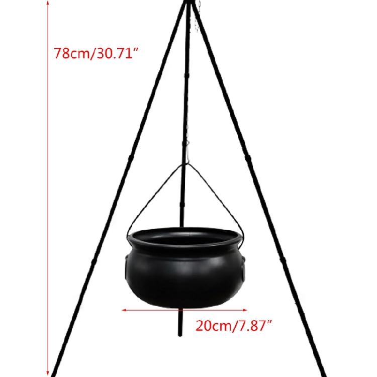 Green Lighted Witch Brew Cauldron for Adult Halloween Parties Outdoor Decoration