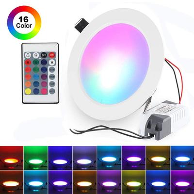 RGB LED Downlight AC 10W/15W Deckenleuchte AC 110V 220V Dimmbare Downlight Einbau Led Spot Lampe Mit IR Fernbedienung Lampe