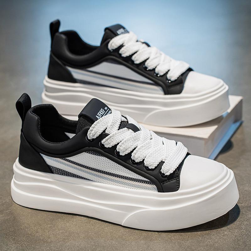 Men's summer new low-top board shoes platform-soled student sports and leisure shoes daily simple wind fresh board shoes