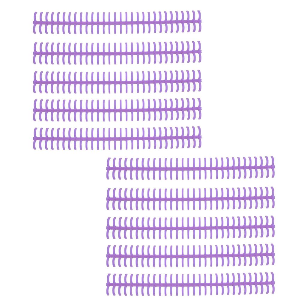 10Pcs Binding Spines Spirals Coils Combs 30 Holes Plastic Strip for Loose Leaf 1Celsius2in Diameter