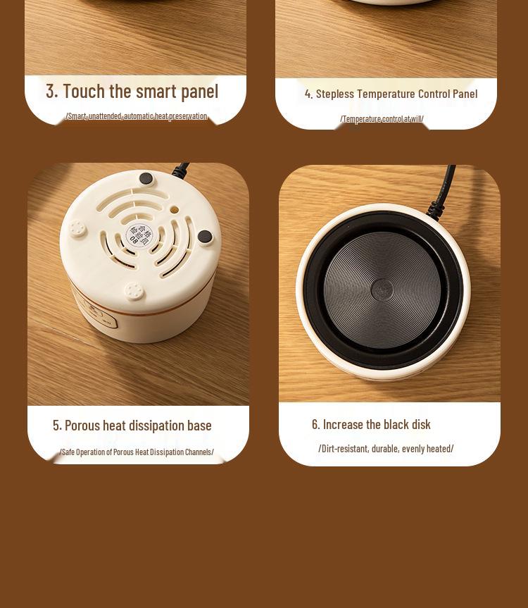 All-Glass Smart Touch Electric Tea Brewing Pot and Stewing Cup Gift Set