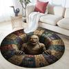 Cartoon Print Round Area Rug,Carpet Rug for Living Room Bedroom Sofa Playroom Decor,Non-slip Floor Mat