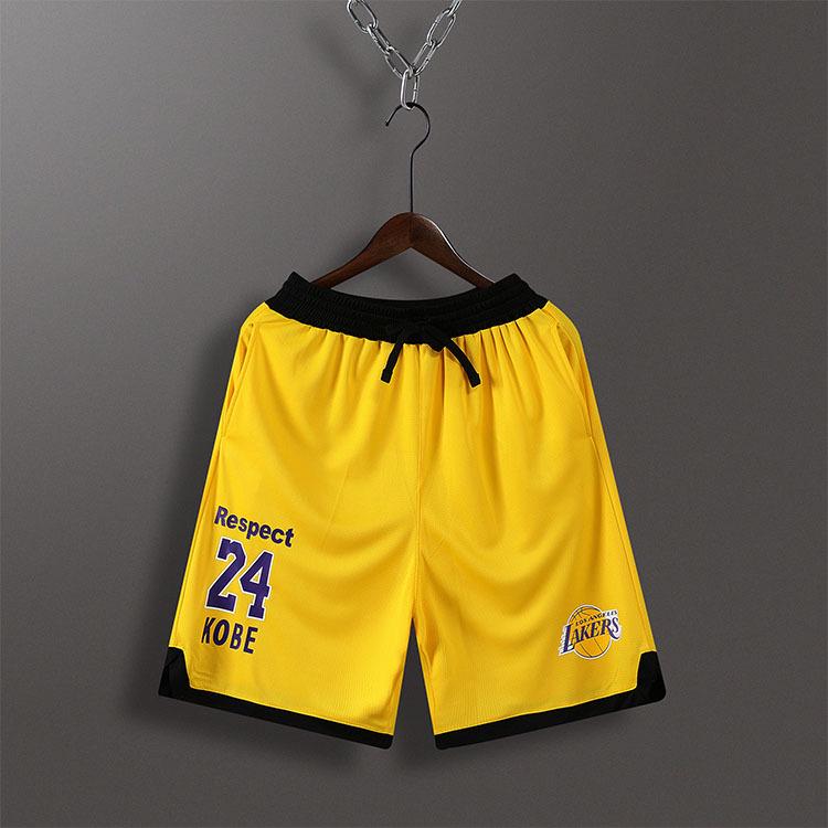 

Унисекс вышитые баскетбольные шорты Лейкерс: Джеймс, Ирвинг, Уэйд - Модные, дышащие тренировочные шорты с пятью точками XL (165-170cm)
