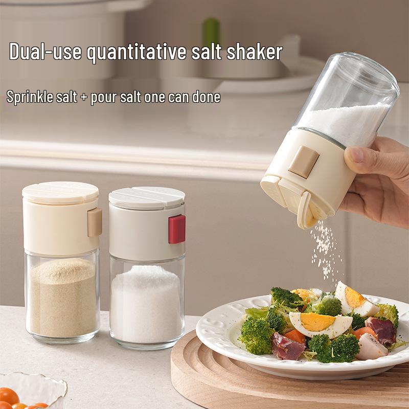 Moisture-Proof Glass Spice Jars Set - Sealed Kitchen Containers for Salt & Seasonings