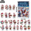 Christmas Advent Calendar 2D Flat Acrylic Snowman Countdown Calendars Xmas Tree Hanging Pendant Ornaments New Year Kids Gifts